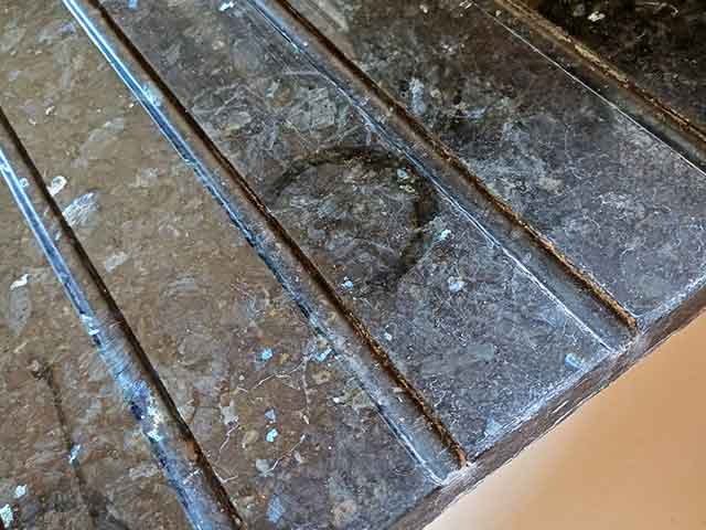 Before cleaning a granite and quartz work surface